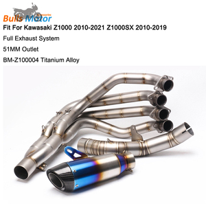 Pour Kawasaki Z1000 2010 - 2021 <span class=keywords><strong>Z1000SX</strong></span> 2010 - <span class=keywords><strong>2019</strong></span> tuyau d'échappement Moto vélo système d'échappement complet course titane - Product Image 4