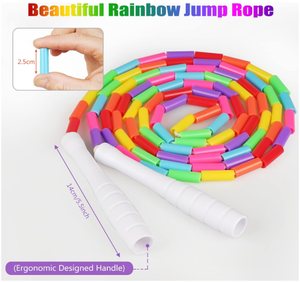 Fitness Exercise Training PVC Beaded Segmented Adjustable Elasticity Breathable Tangle-Free Unisex Jump <b>Rope</b> for <b>Gym</b> & Home Use - Product Image 5
