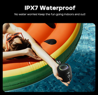 Enceinte Tribit Stormbox Mini 12W 360° °   Lumière LED à son surround, étanche IPX7, prend en charge le couplage TWS pour les soirées audio