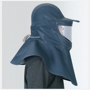Gorro antipolvo para arenado con protector facial, resistente a ácidos y álcalis, para protección en trabajos de laboratorio químico - Product Image 3