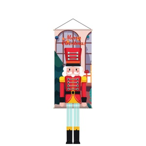 Buon natale striscioni di natale decorazione di natale distico bandiera appesa bandiera di Babbo Natale griglia quadrata bandiera appesa per feste - Product Image 1