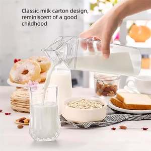 Leakproof Square Milk Carton 500ml Colorful Clear <b>Plastic</b> Direct <b>Drinking</b> Push-Pull Lid with <b>Straw</b> Party Unisex Water Bottle - Product Image 3