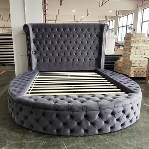 <span class=keywords><strong>Lit</strong></span> King Size Moderne Trilatéral Chesterfield <span class=keywords><strong>Lit</strong></span> Queen Size Meubles avec Revêtement en Tissu de Rangement Durable Écologique - Product Image 3