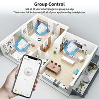 Prise intelligente Wi-Fi Tuya Smart Life avec commande vocale Alexa, 16A/20A, avec fonction de surveillance de la consommation et de programmation, prise française