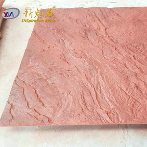 Nuevo Panel Decorativo de Piedra Mágica Roja, Forma Irregular, Revestimiento de Pared Exterior GRC - Product Image 1