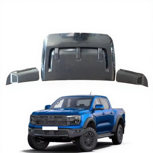Maictop ฝาครอบกระโปรงหน้ารถด้านข้างสำหรับ T9 Ranger <span class=keywords><strong>Raptor</strong></span> สีดำอุปกรณ์เสริมสำหรับรถ Ranger <span class=keywords><strong>Raptor</strong></span> - Product Image 1