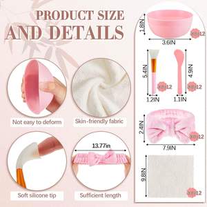 96 buah perlengkapan pesta Spa jumlah besar termasuk masker wajah Set cermin mangkuk pencampur untuk anak perempuan Spa Sleepover natal/Tahun Baru - Product Image 4