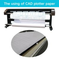 Papel Offset Blanco de Alta Calidad 58GSM, Rollos de Papel para Plotter CAD para Producción de Muestras de Prendas, Pulpa Reciclable, Compatible con Impresión Digital