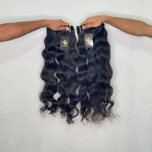 Lot de Cheveux Humains Ondulés Alignés de Type Temple Indien, Non Traités, Bruts, en Gros, Fournisseurs de Cheveux Humains Brésiliens - Product Image 1
