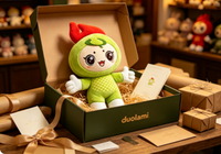 Boneka Karakter Hijau Lembut dan Empuk untuk Hadiah Promosi, Boneka Plush Custom