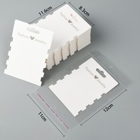 Support de présentation en papier imprimé avec logo personnalisé pour emballage de cartes à bijoux, emballage en carton imprimé pour colliers et boucles d'oreilles