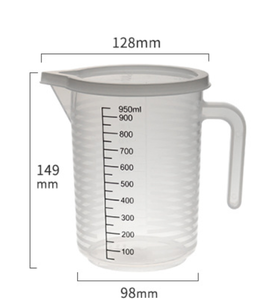 Maßgefertigter Plastik-Messbecher mit Schwarzer Skala & Deckel Küchen-Backwerkzeug für Haushalt und Gewerbliche Nutzung - Product Image 5