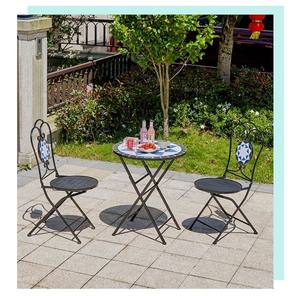 Balcon extérieur cour loisirs pliant mosaïque <span class=keywords><strong>table</strong></span> et chaise extérieur jardin <span class=keywords><strong>terrasse</strong></span> <span class=keywords><strong>petite</strong></span> <span class=keywords><strong>table</strong></span> à thé <span class=keywords><strong>table</strong></span> et chaise - Product Image 4