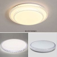 Usine vente directe Offre Spéciale moderne télécommande ronde simple en cristal a mené la lampe de PLAFOND lustre