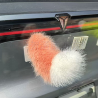 Queue de renard électrique en peluche avec fonction sonore et télécommande, ornement arrière automatique pour véhicule, accessoire suspendu extérieur