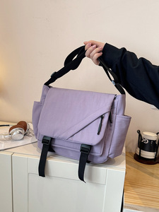 OEM Men's Waterproof <b>Canvas</b> Messenger Crossbody Shoulder Sling <b>Bag</b> with Zipper Closure <b>Large</b> Size for Daily Travel - Product Image 6