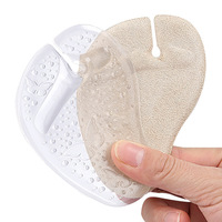 1 Paire de Coussinets Métatarsiens en Gel de Silicone pour l'Avant-Pied, Protections d'Orteils pour Sandales, Inserts Souples Réutilisables pour Tongs