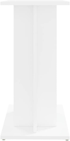 Support d'aquarium rectangulaire de luxe en bois massif pour intérieur avec espace de rangement à 3 niveaux, blanc