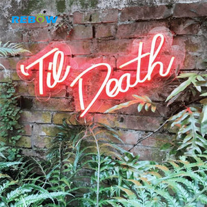 ป้ายไฟนีออนโลโก้บริษัทจัดงานแต่งงาน Rebow Til <span class=keywords><strong>Death</strong></span> แบบกำหนดเอง - Product Image 3