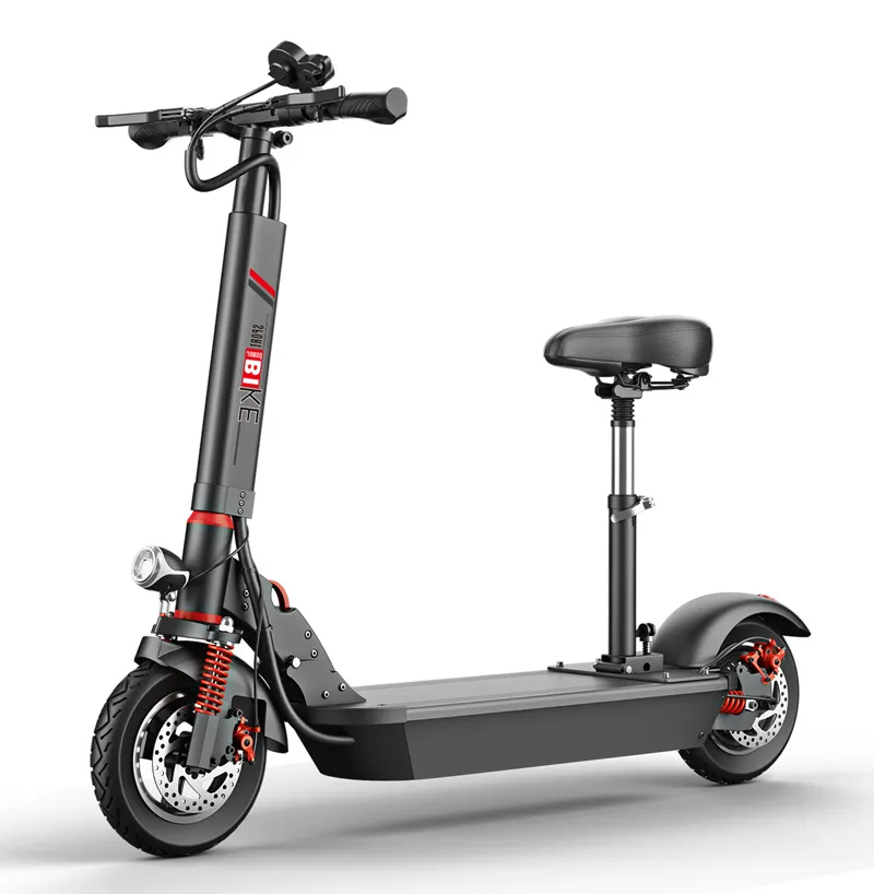 10 inch Tire Motor 2 wheel Kick Folding Foldable Adult Electric Scooter 500W With Seat e E scooters