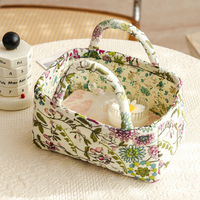 Panier de rangement pliable Peiquan pour textiles de maison, motif fleurs fraîches, portable, pour sous-vêtements et organisation des affaires diverses