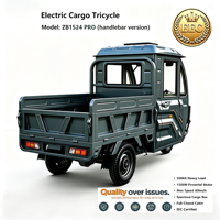 ZB1524 PRO Yüksek Performanslı Elektrikli Kargo Üç Tekerlekli Bisikleti - 1500W Güç ve 500KG Taşıma Kapasitesi Uzmanı (EEC Sertifikalı)