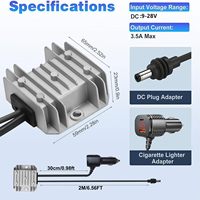 Kabel Daya Mobil Starlink Mini 12V-30V 3.5A Konverter DC Kendaraan dengan Pengisian Daya Multi USB