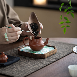 Walnut Wood Teapot Stand Solid Wood <b>Tea</b> <b>Tray</b> Irregular Shape Heat Resistant For Kung Fu <b>Tea</b> Ceremony Accessories - Product Image 1