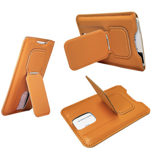 وصل حديثاً حامل بطاقات الهاتف الجلدي القابل للطي مع حامل للهواتف - Product Image 4