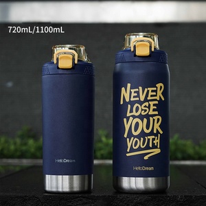 Biểu Tượng Tùy Chỉnh Thân Thiện Với Môi 1000Ml Đôi Tường Cách Điện Ngoài Trời Thể Thao Chai Nước Thiết Kế Hiện Đại Flask Với Rơm Nắp - Product Image 1