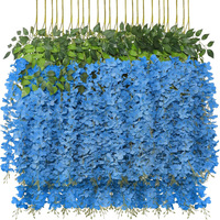 Guirnalda de Flores Artificiales de Glicinia SPR, Guirnalda de Plástico para Decoración de Hogar, Arco de Boda, Jardín, Ceremonia, Exterior