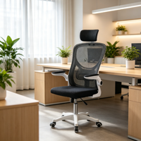 Chaise de bureau ergonomique en maille au design minimaliste, réglable, pour le bureau à domicile, les visiteurs et les réunions