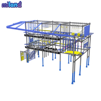 Equipo de Circuito de Obstáculos Ninja Elevado, Torre de Desafío Vertical para Centros de Fitness, Modular, Venta al por Mayor, Certificado