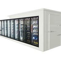 Double porte en verre pour la présentation de la chambre froide dans le congélateur du supermarché