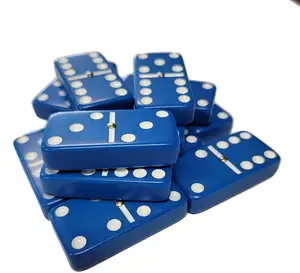 Custom Dominoes With Spinner Round Corner Ficha Double 6 Domino For Chicken Foot