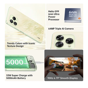 Original <span class=keywords><strong>Coolpad</strong></span> mát 30 chơi điện thoại di động 8GB + 256GB NFC 6.79 "90Hz Màn hình 64mp Ba máy ảnh Helio G99 33W 5000mAh Android 14 - Product Image 2