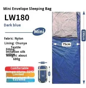 Sac de couchage de voyage ultra-léger pour adultes en nylon anti-saleté pour la randonnée, le camping, le printemps, l'<span class=keywords><strong>été</strong></span>, l'automne et l'hiver - Product Image 6