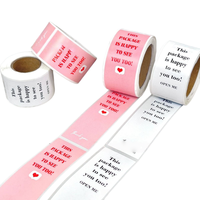 Étiquettes de remerciement personnalisées, autocollantes, en vinyle rond, imperméables, en rouleau, impression personnalisée du logo, autocollants d'emballage