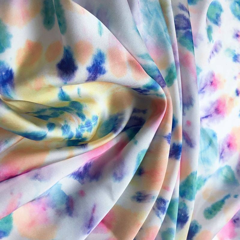 Китай, производитель Shaoxing, надежное качество, печатный жемчуг, дешевая полиэфирная атласная ткань для платья