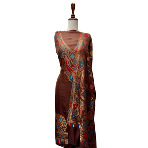 Costumes Jacquard Jamawar pour femmes, vêtements traditionnels de luxe, design tissé sur mesure, tenue 3 pièces, fabricant OEM ODM à marque privée - Product Image 4