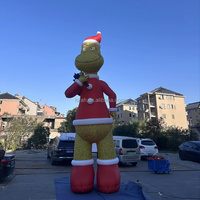 Décorations de Noël géantes debout, décorations de Noël extérieures, ornements gonflables Grinch