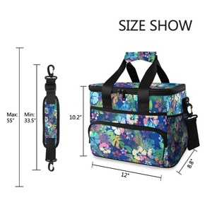 Hawaiian Custom <b>Cooler</b> Picnic Tropical Flower Insulated Lunch <b>Box</b> Large Waterproof <b>Cooler</b> Bag for Picnic Beach Outdoor - Product Image 5
