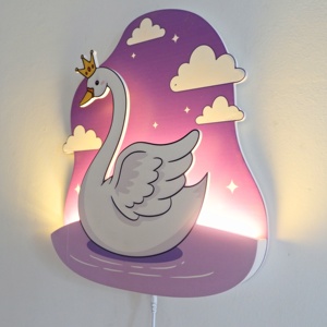 Lampe murale décorative en forme de cygne, <span class=keywords><strong>nouveauté</strong></span> <span class=keywords><strong>2022</strong></span>, pour chambre d'enfant et de bébé, design mignon de cygne pour chambre d'enfant - Product Image 2