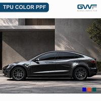 Film de protection de peinture coloré auto-cicatrisant TPU PPF gris mat métallisé gris ébène avec garantie 10 ans pour covering automobile