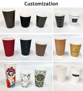ที่ใส่แก้วกาแฟแบบใช้แล้วทิ้งที่ใส่ถ้วยกระดาษคราฟท์พร้อมที่จับ - Product Image 6