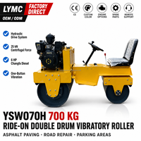 Compacteur vibrant miniature YSW070H 25 KN pour asphalte et fond de chaussée