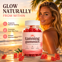 Bräunungs-Beta-Carotin-Gummis Kostenloser Versand Bräunungs-Gummis mit Vitamin C Tägliche Bräunungs-Gummis Private Label Logo
