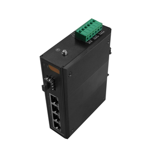 Convertidor de Medios de Fibra Óptica PoE Industrial de 4 Puertos 802.3af/at 10/100/1000Base-T con Ranura SFP, IP40, Doble Alimentación, Montaje en Riel DIN, Switch PoE - Product Image 6