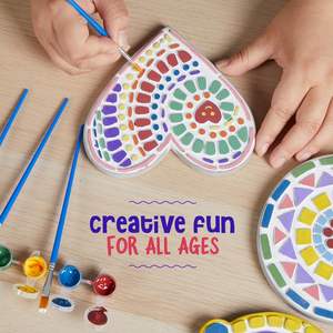 Alat lukis batu loncatan untuk anak-anak-kerajinan taman luar ruangan | Cat & menghias 5 batu taman | Kit kerajinan Unicorn - Product Image 5