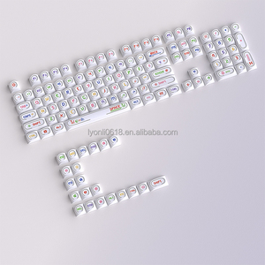 Juego de Teclas Giratorias PBT Blancas con Retroiluminación RGB, Teclas Personalizadas para Teclado Mecánico OEM - Product Image 4